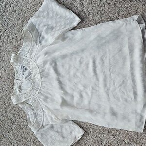 Daniel Rainn Ivory Lace Detail Top